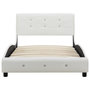 Voir la diapositive 4 : VIDAXL Lit avec matelas a memoire de forme Blanc Similicuir 90x200 cm