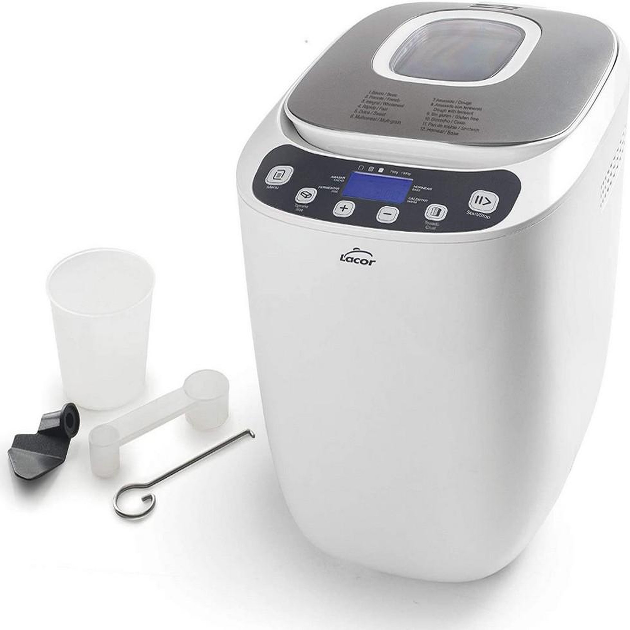 Lacor Machine à pain 1kg 550w blanc/gris - 69334