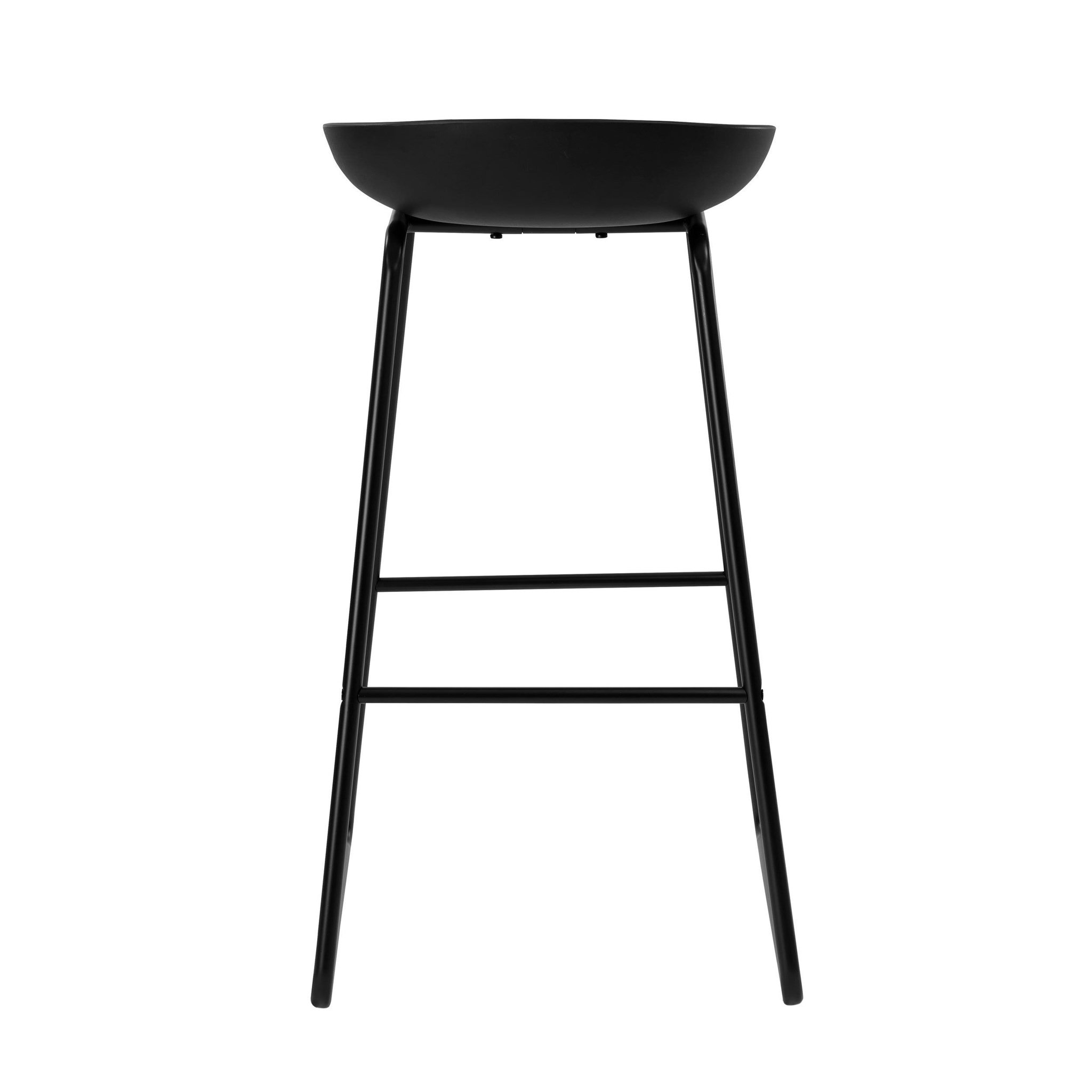 Voir la diapositive 3 : MAISON PAVANE Lot de 2 chaises de bar noires h76cm-yoshi