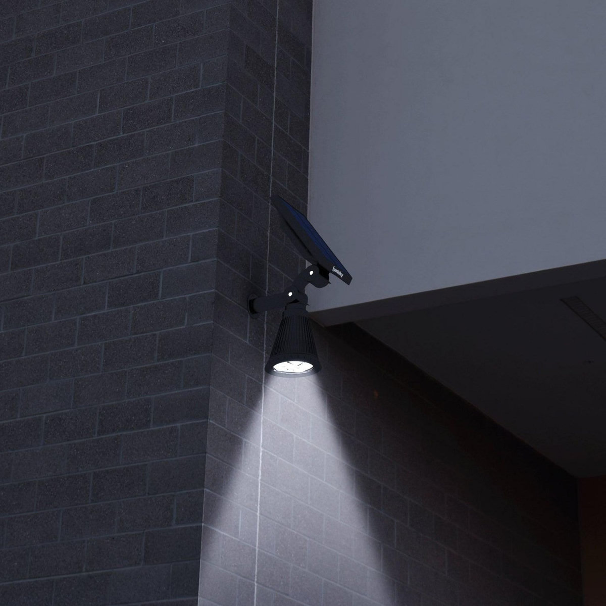 Lumisky Spot solaire projecteur 2 en 1 SPIKY W34 Noir Plastique 100LM