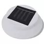 VIDAXL Lampes solaires 6 pcs pour cloture gouttiere Blanc