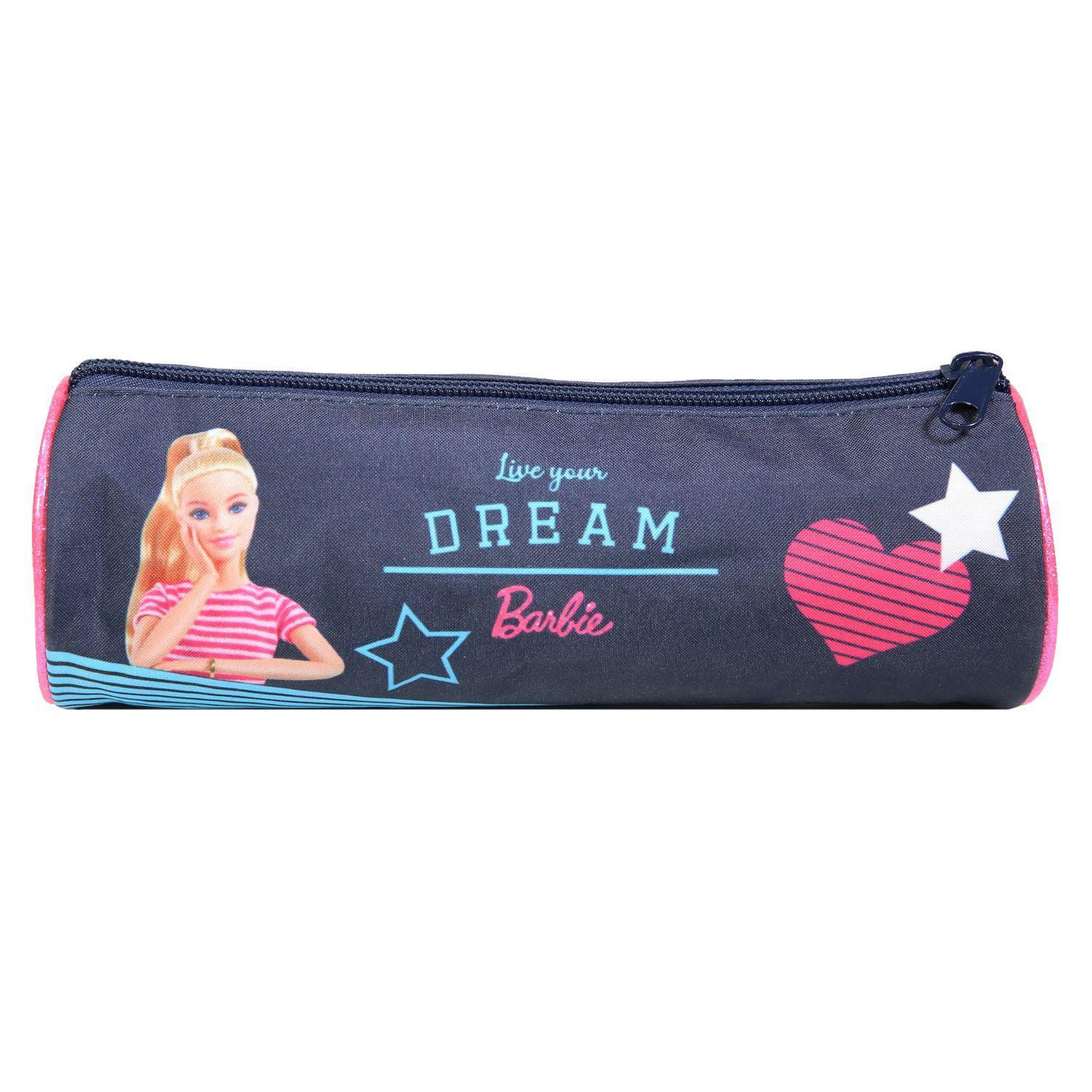 Voir la diapositive 4 : Bagtrotter BAGTROTTER Trousse scolaire ronde Barbie Bleue