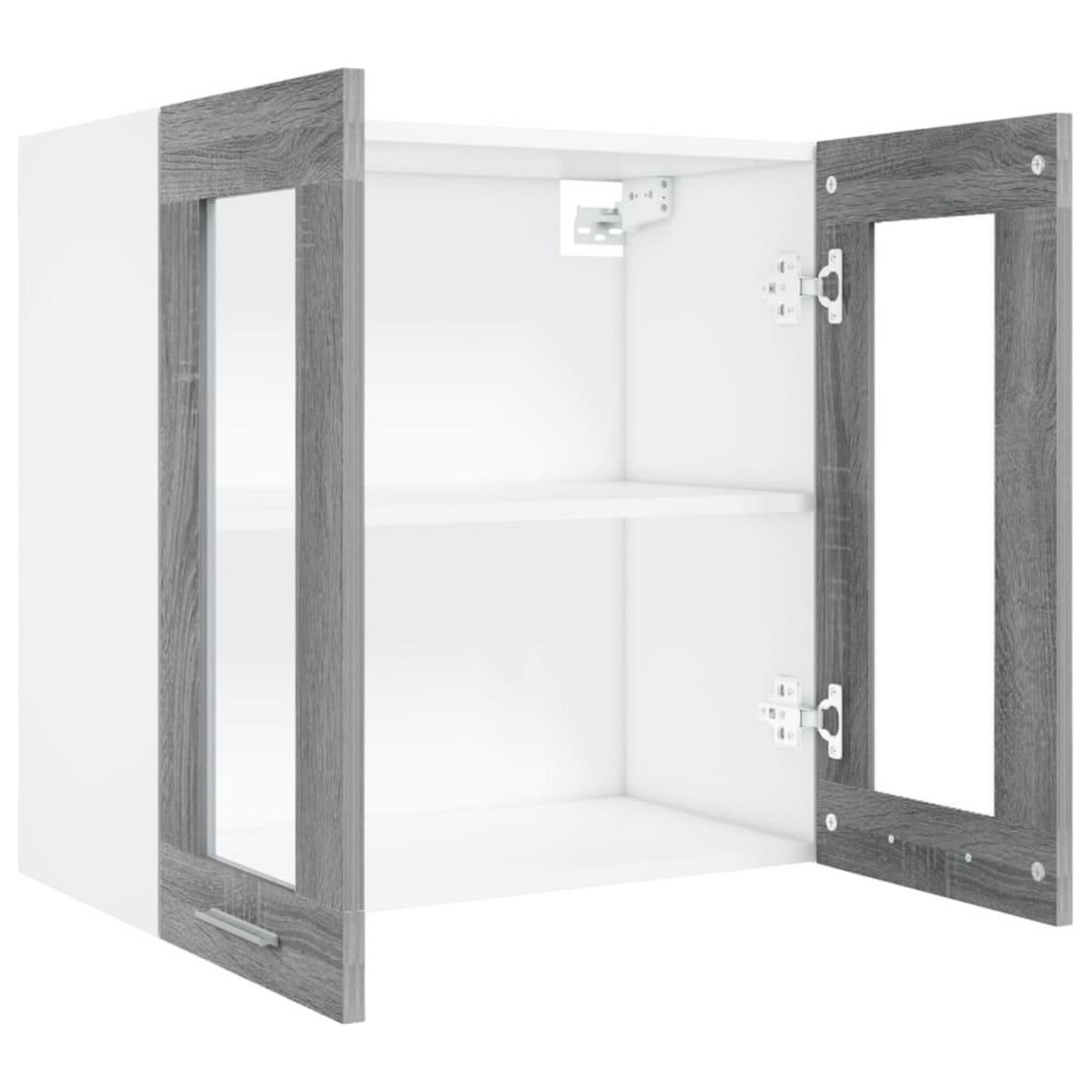 VIDAXL Armoire en verre suspendue Sonoma gris Bois d'ingenierie