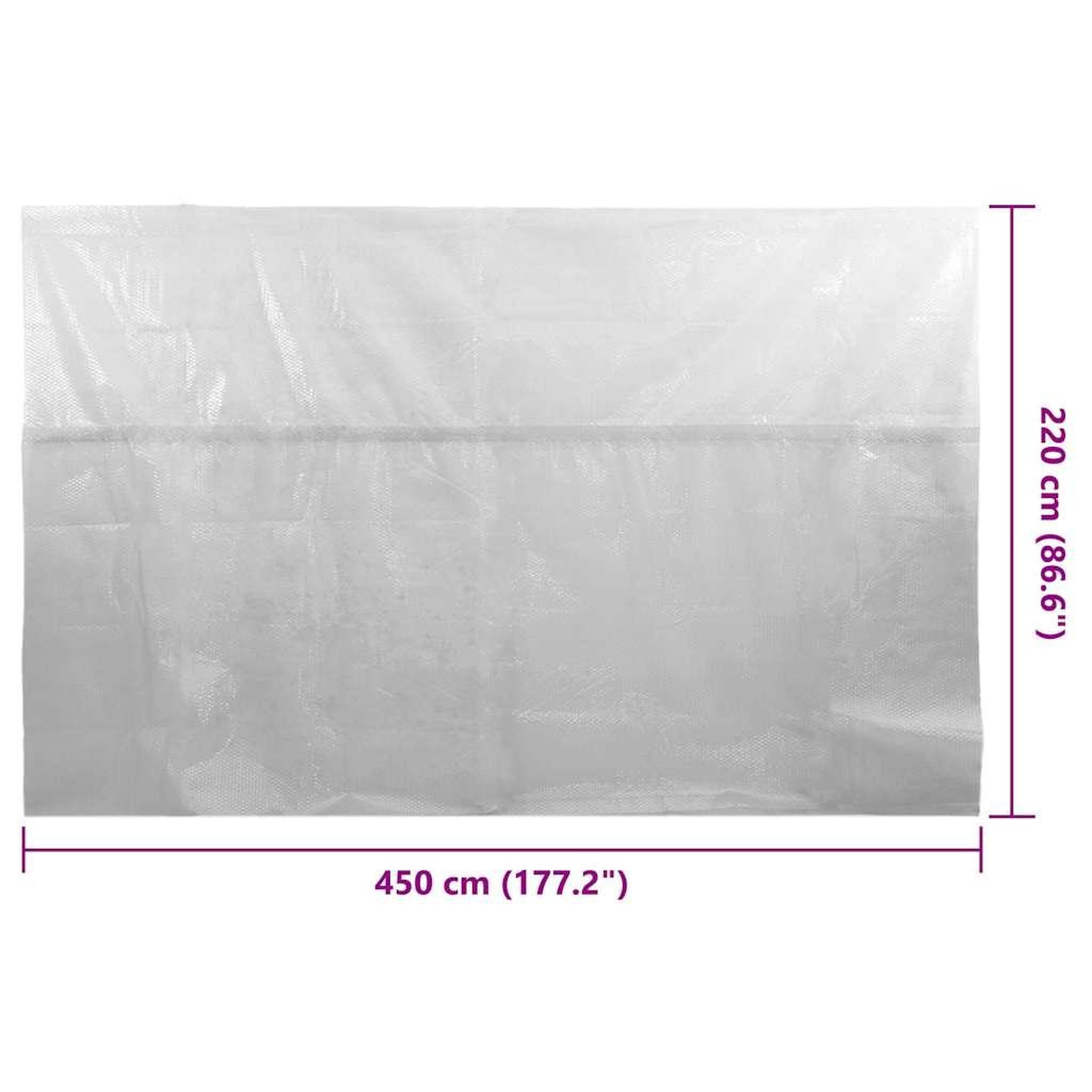 Voir la diapositive 3 : VIDAXL Couverture de piscine solaire 450 x 220 cm 0,1 mm Carre 0,1 mm