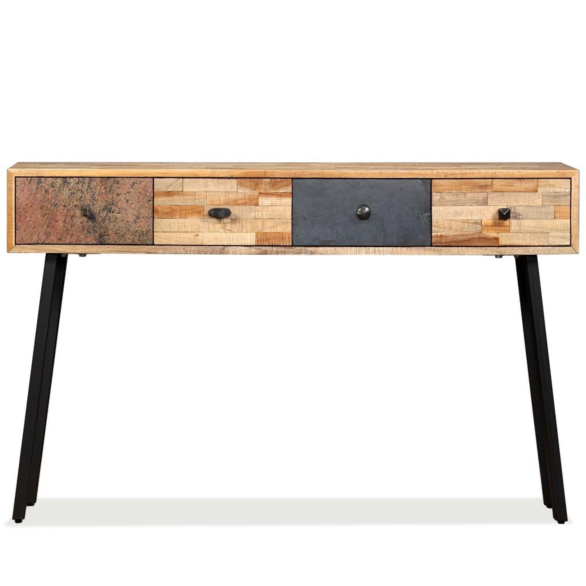 Voir la diapositive 3 : VIDAXL Table console teck massif de recuperation 120 x 30 x 76 cm