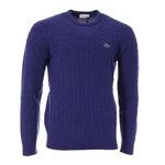 Lacoste Pull Bleu Homme Lacoste Tricot AH1991. Coloris disponibles : Bleu