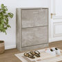 Voir la diapositive 1 : VIDAXL Armoire a chaussures Gris beton 63x24x81 cm Bois d'ingenierie