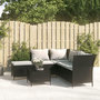 Voir la diapositive 1 : VIDAXL Salon de jardin 4 pcs avec coussins Noir Resine tressee
