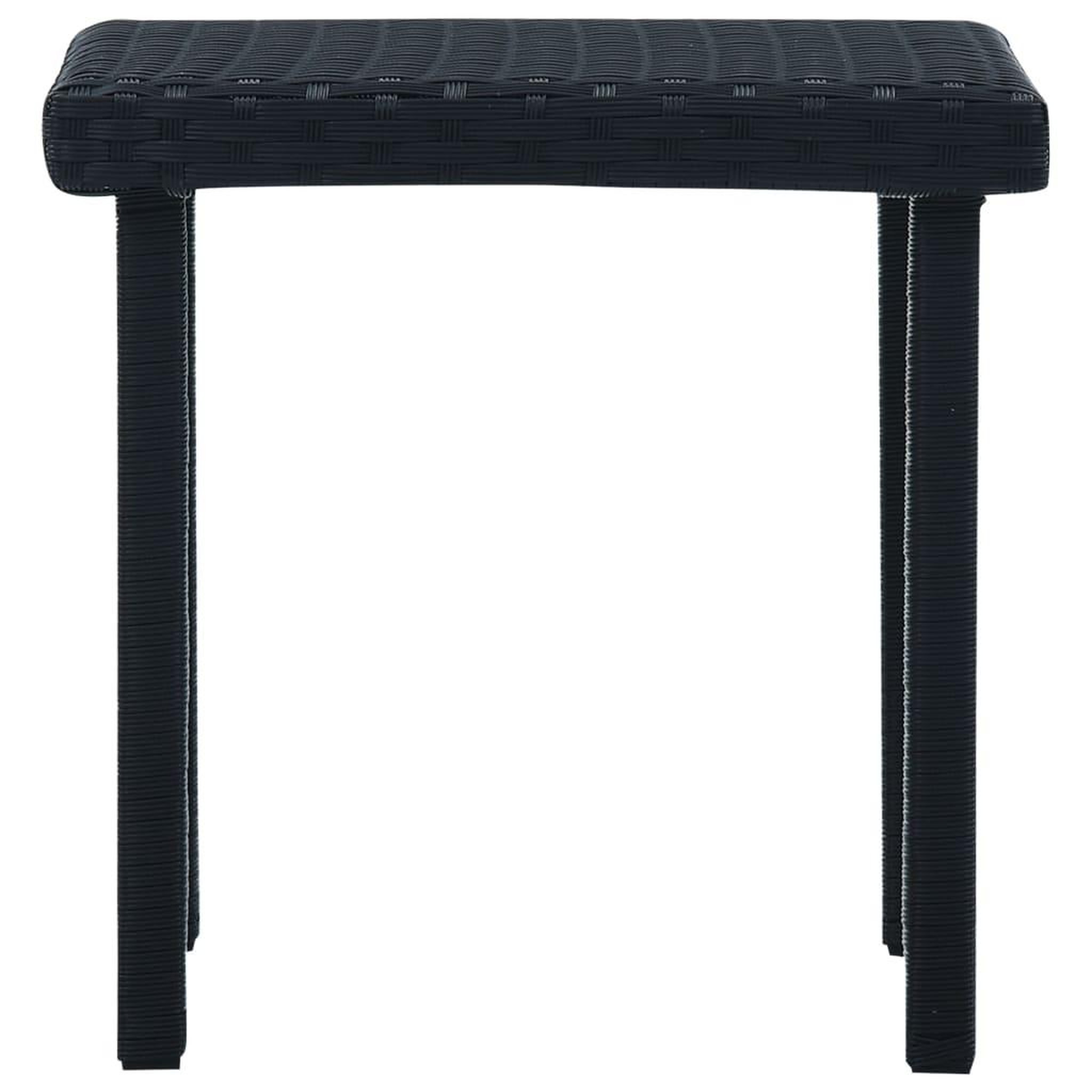 Voir la diapositive 2 : VIDAXL Table a the de jardin Noir 40x40x40 cm Resine tressee
