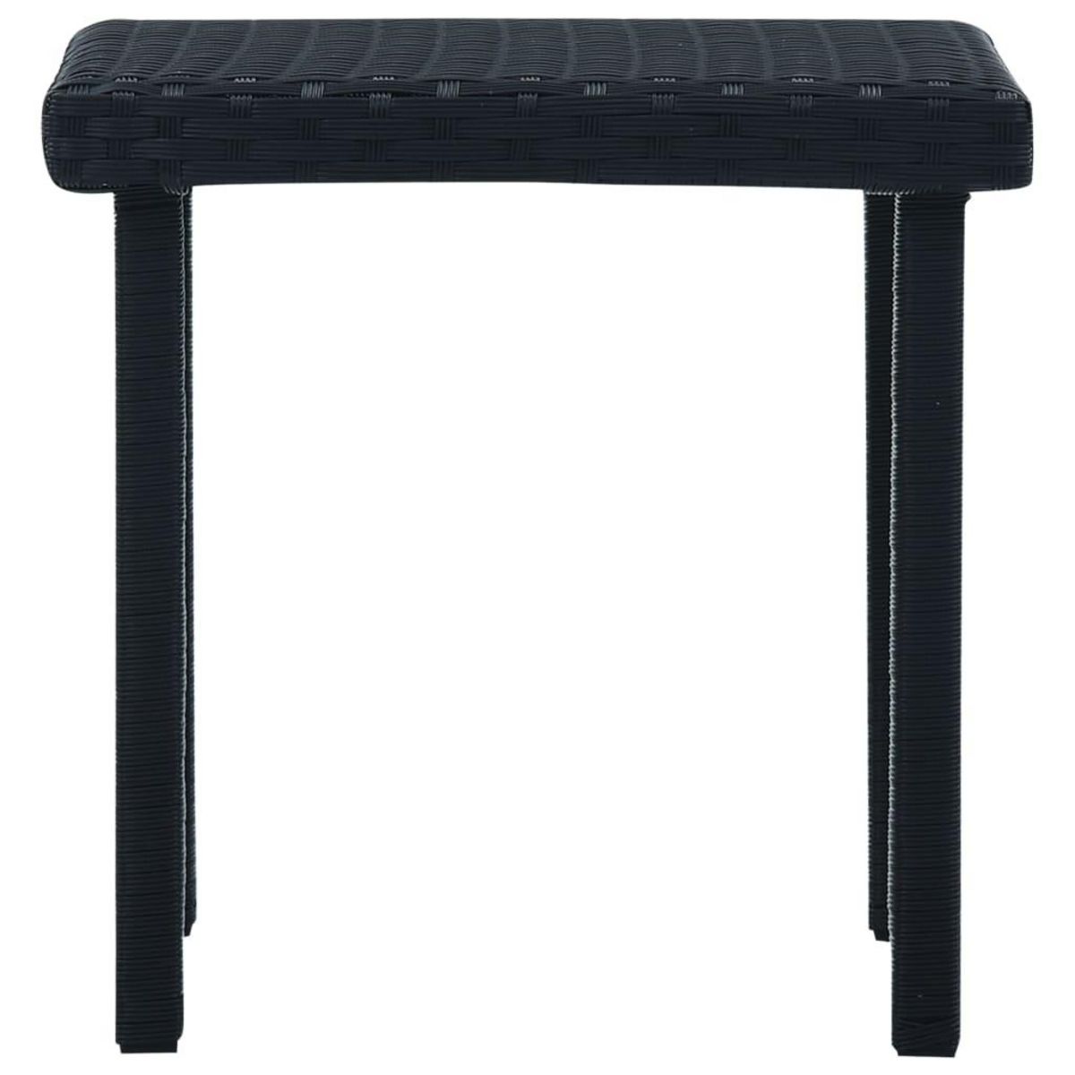 VIDAXL Table a the de jardin Noir 40x40x40 cm Resine tressee
