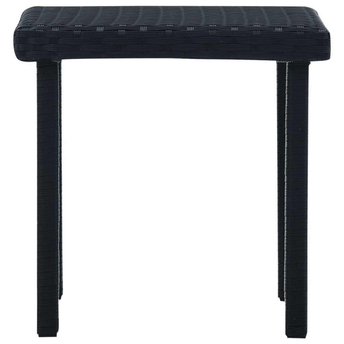 VIDAXL Table a the de jardin Noir 40x40x40 cm Resine tressee