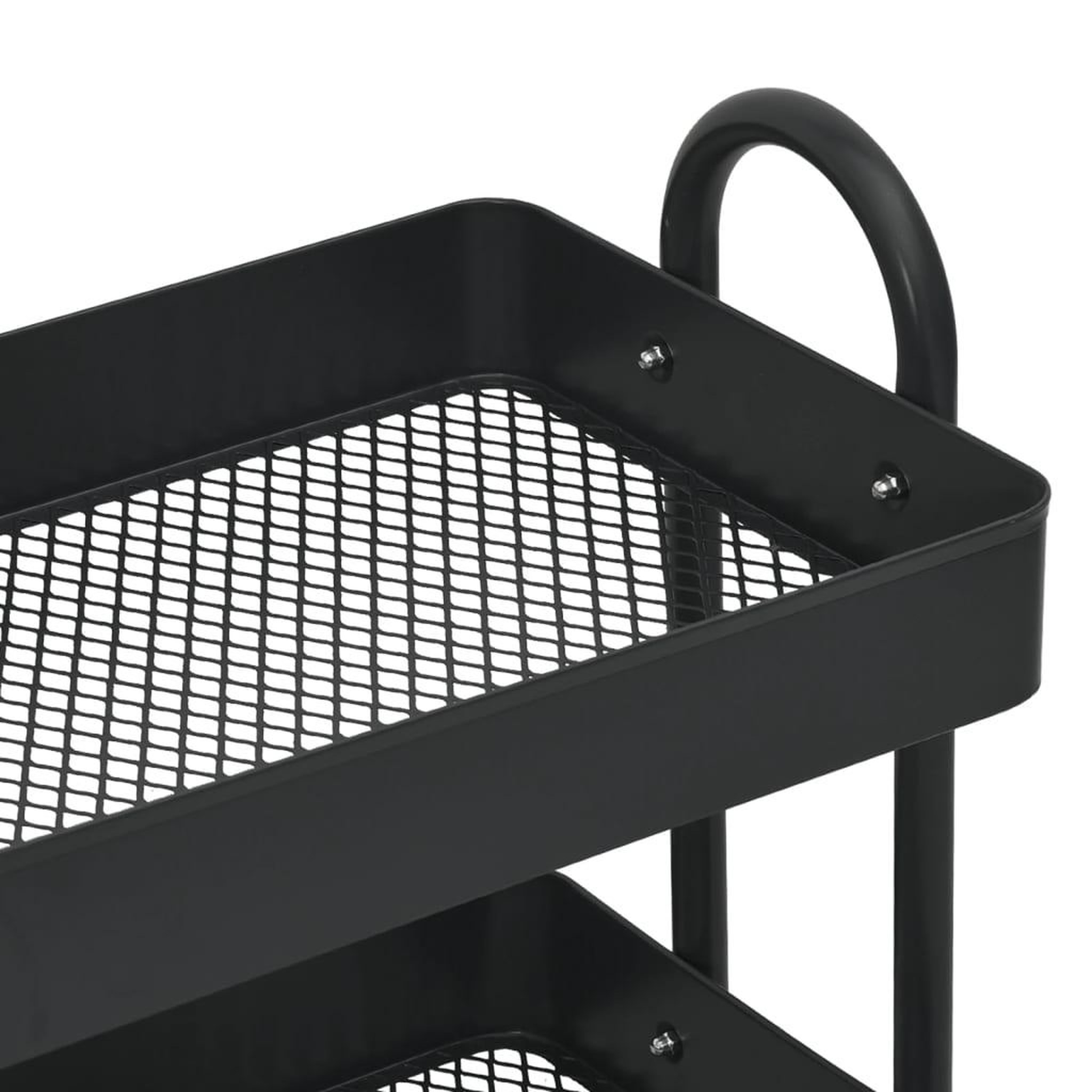 Voir la diapositive 5 : VIDAXL Chariot a 3 niveaux Noir 43x34x79 cm Acier