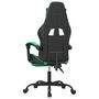 Voir la diapositive 5 : VIDAXL Chaise de jeu avec repose-pied Noir et vert Similicuir