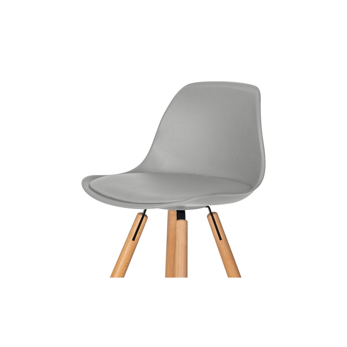 Lot de 2 tabourets de bar pieds bois massif BORGEN