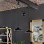 Voir la diapositive 4 : ATMOSPHERA Lampe de Plafonnier 2 Têtes  Ezio  120cm Noir