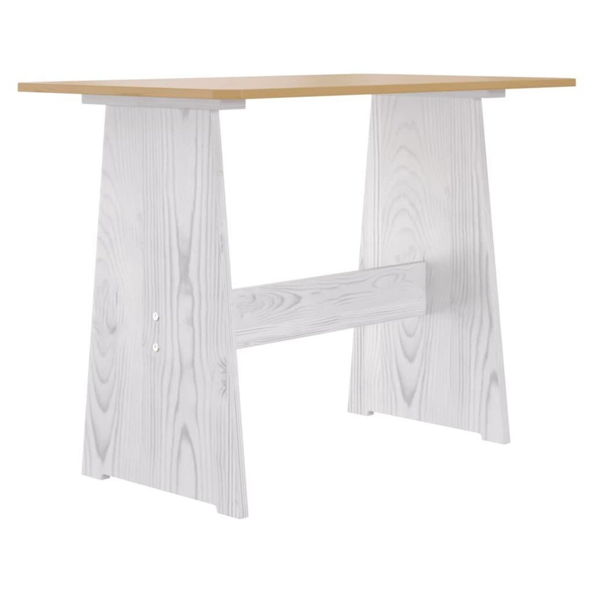 VIDAXL Table a manger et banc REINE marron miel blanc bois pin solide
