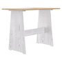 Voir la diapositive 5 : VIDAXL Table a manger et banc REINE marron miel blanc bois pin solide