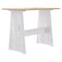 Voir la diapositive 5 : VIDAXL Table a manger et banc REINE marron miel blanc bois pin solide
