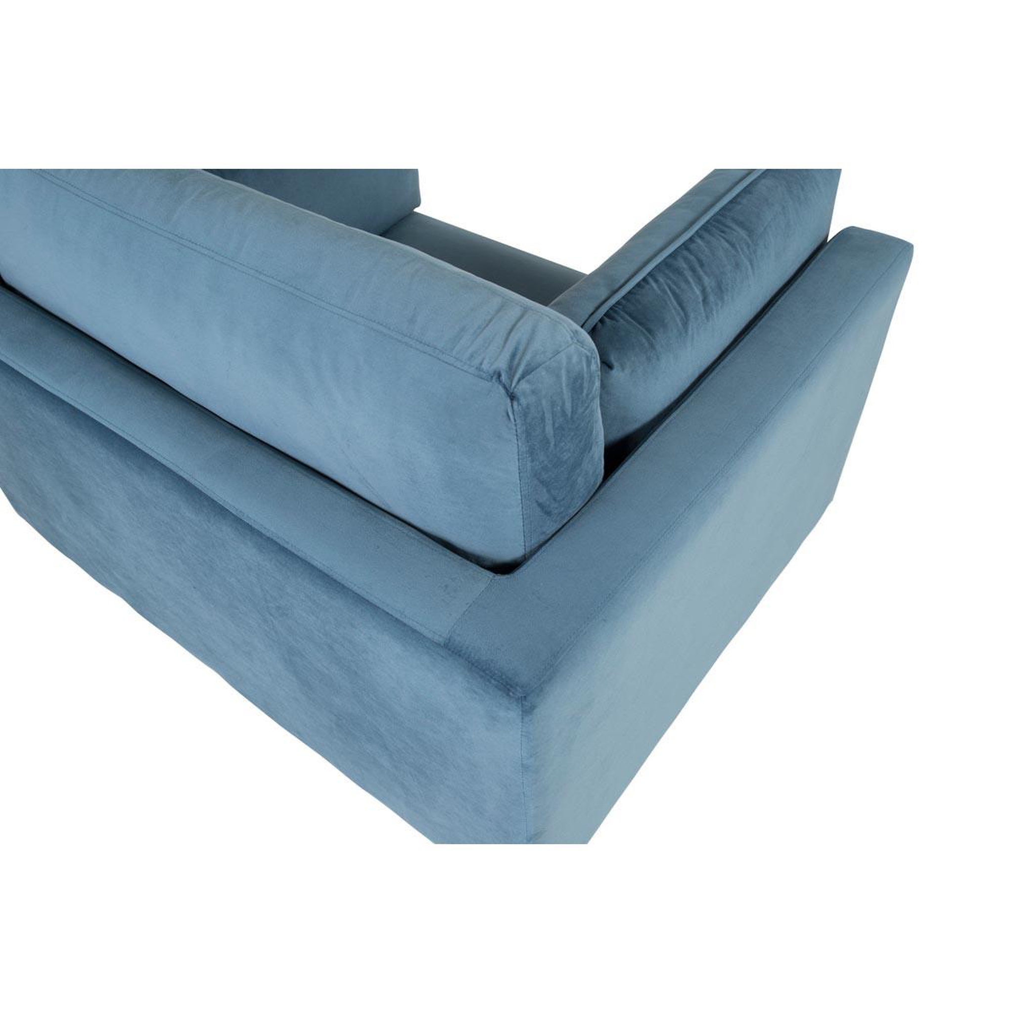 Voir la diapositive 6 : Paris Prix Fauteuil design en velours  boom  110cm bleu