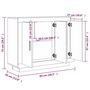 Voir la diapositive 6 : VIDAXL Buffet Chene sonoma 92x35x75 cm Bois d'ingenierie