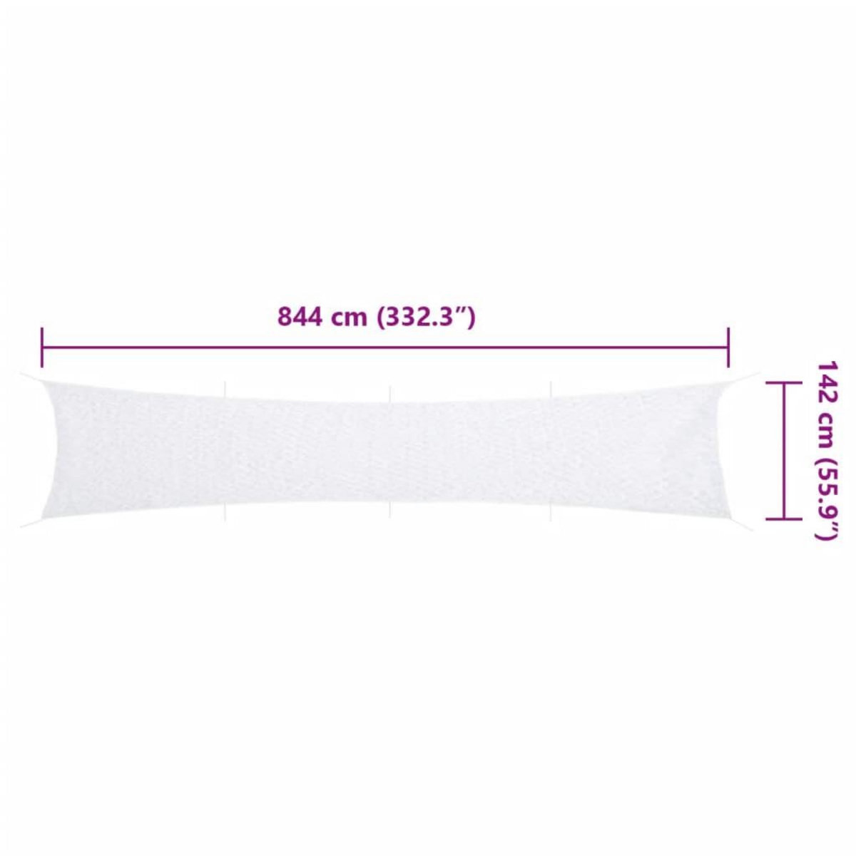 VIDAXL Filet de camouflage avec sac de rangement 844x142 cm blanc