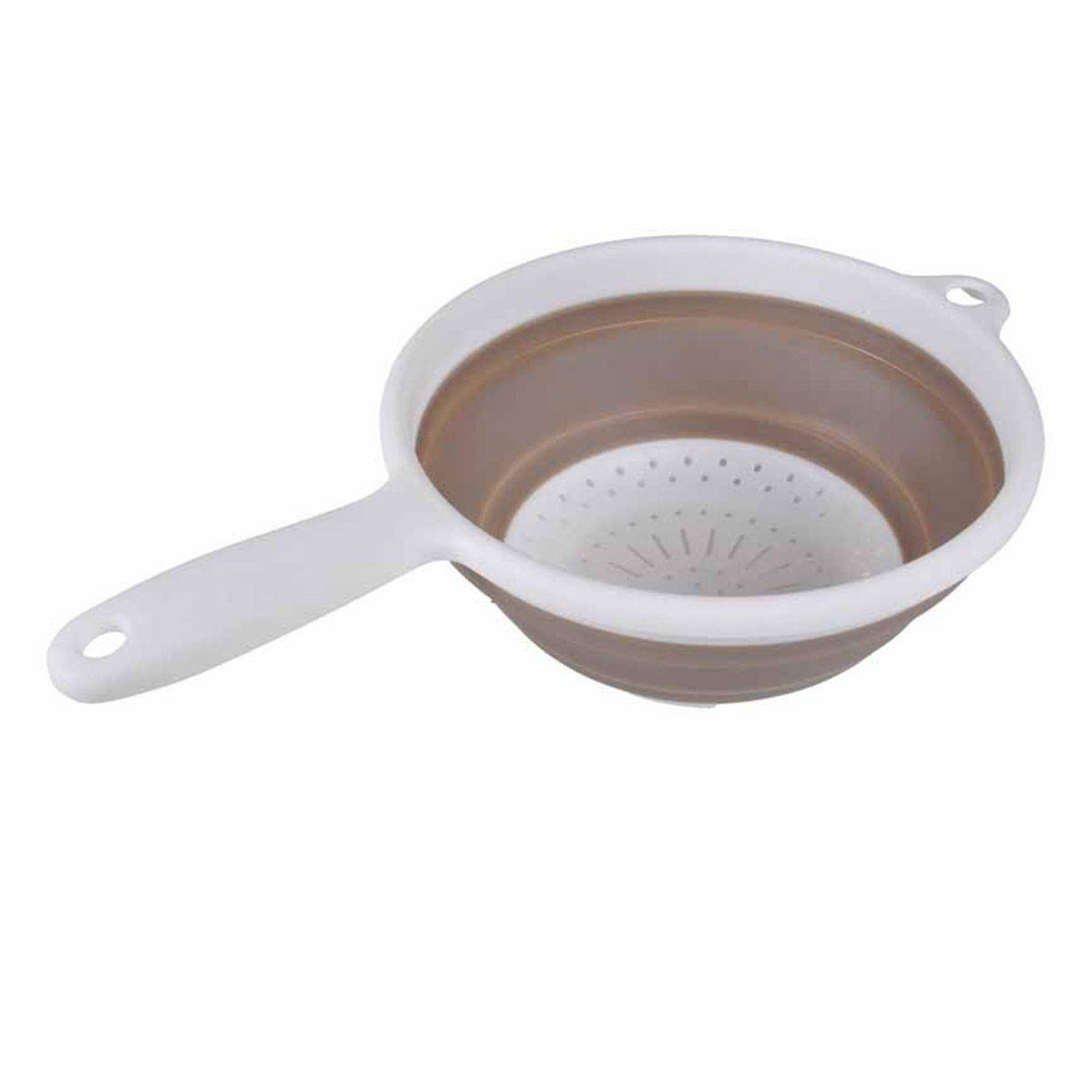 HOMEA Passoire avec manche  rétractable  36cm taupe
