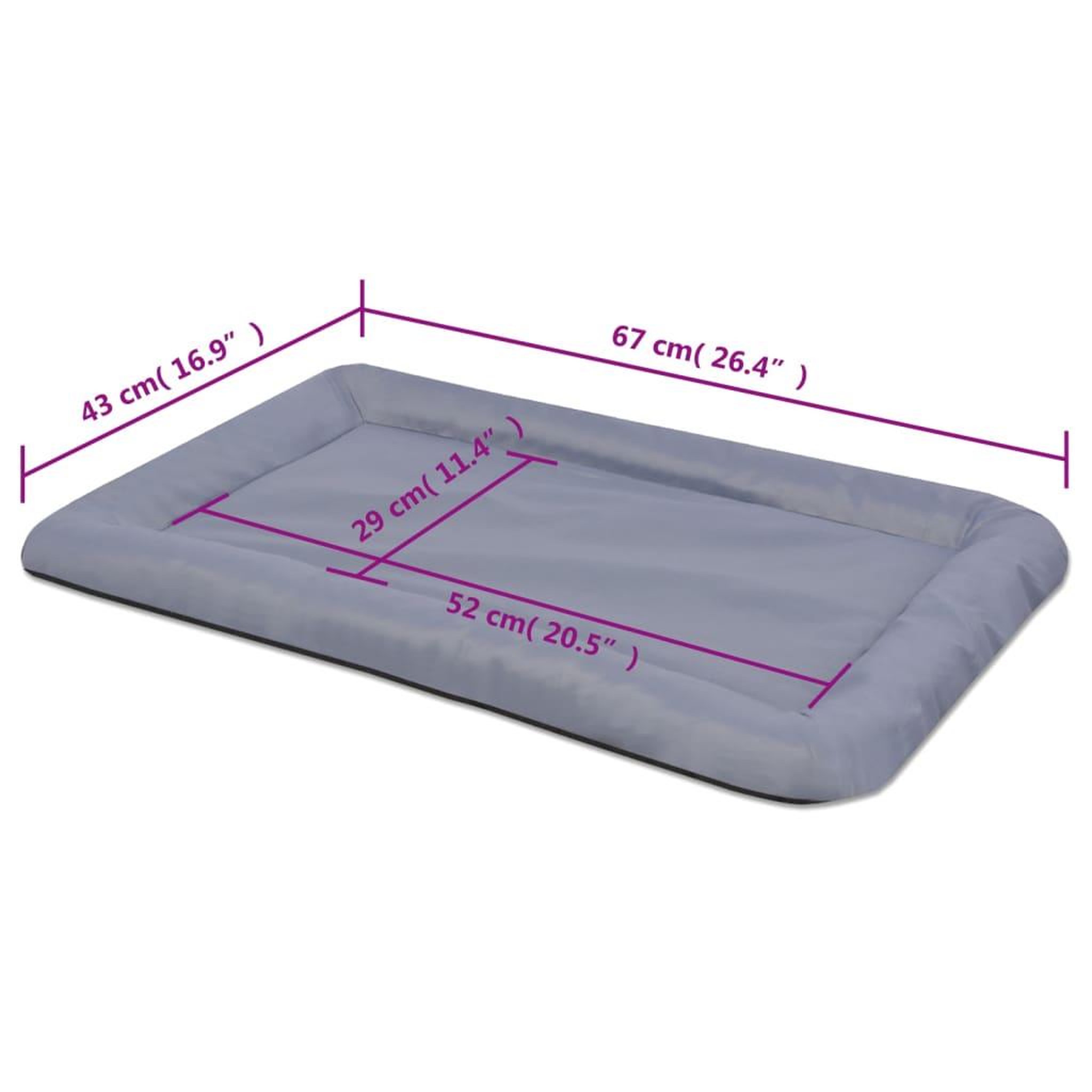 Voir la diapositive 5 : VIDAXL Matelas pour chiens Taille L Gris