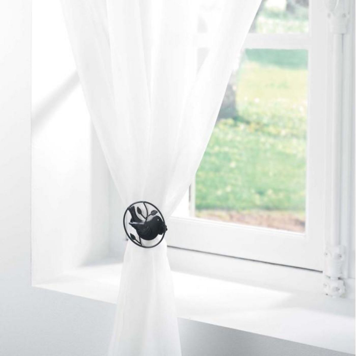 Paris Prix Lot de 2 Embrasses de Rideau  Passero  8cm Noir