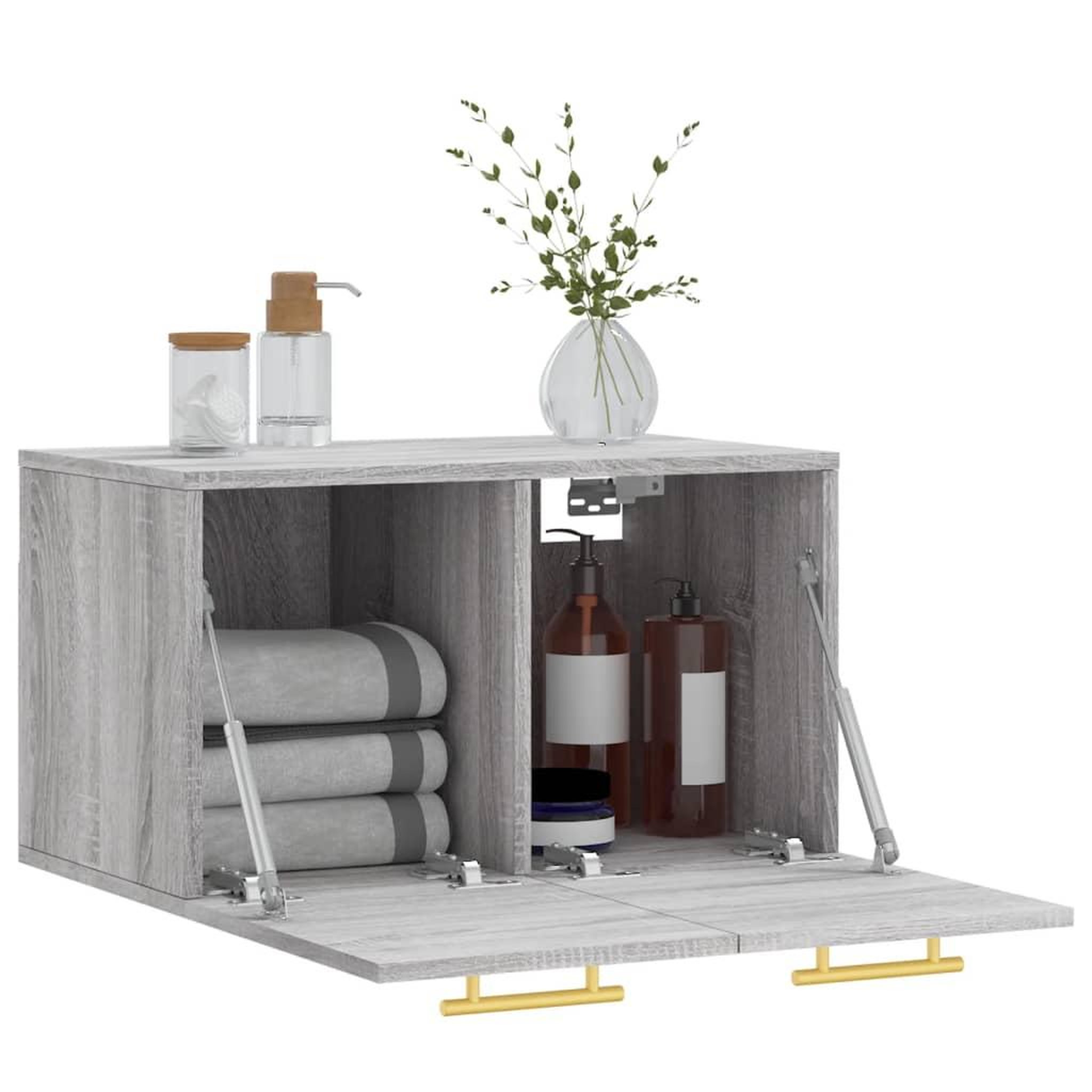 Voir la diapositive 4 : VIDAXL Armoire murale Sonoma gris 60x36,5x35 cm Bois d'ingenierie
