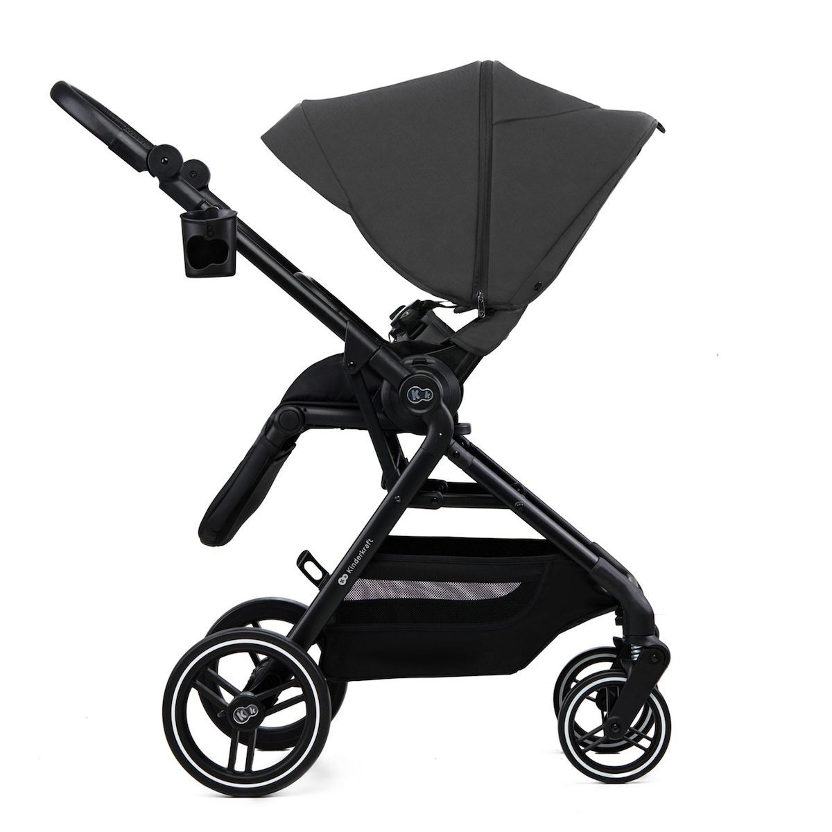KINDERKRAFT Poussette 2 en 1 avec nacelle, roues anti-crevaison et accessoires