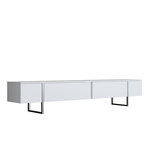 Habitat et Jardin Meuble TV en bois  Luxe  - 180 x 30 x 50 cm - BlancArgent