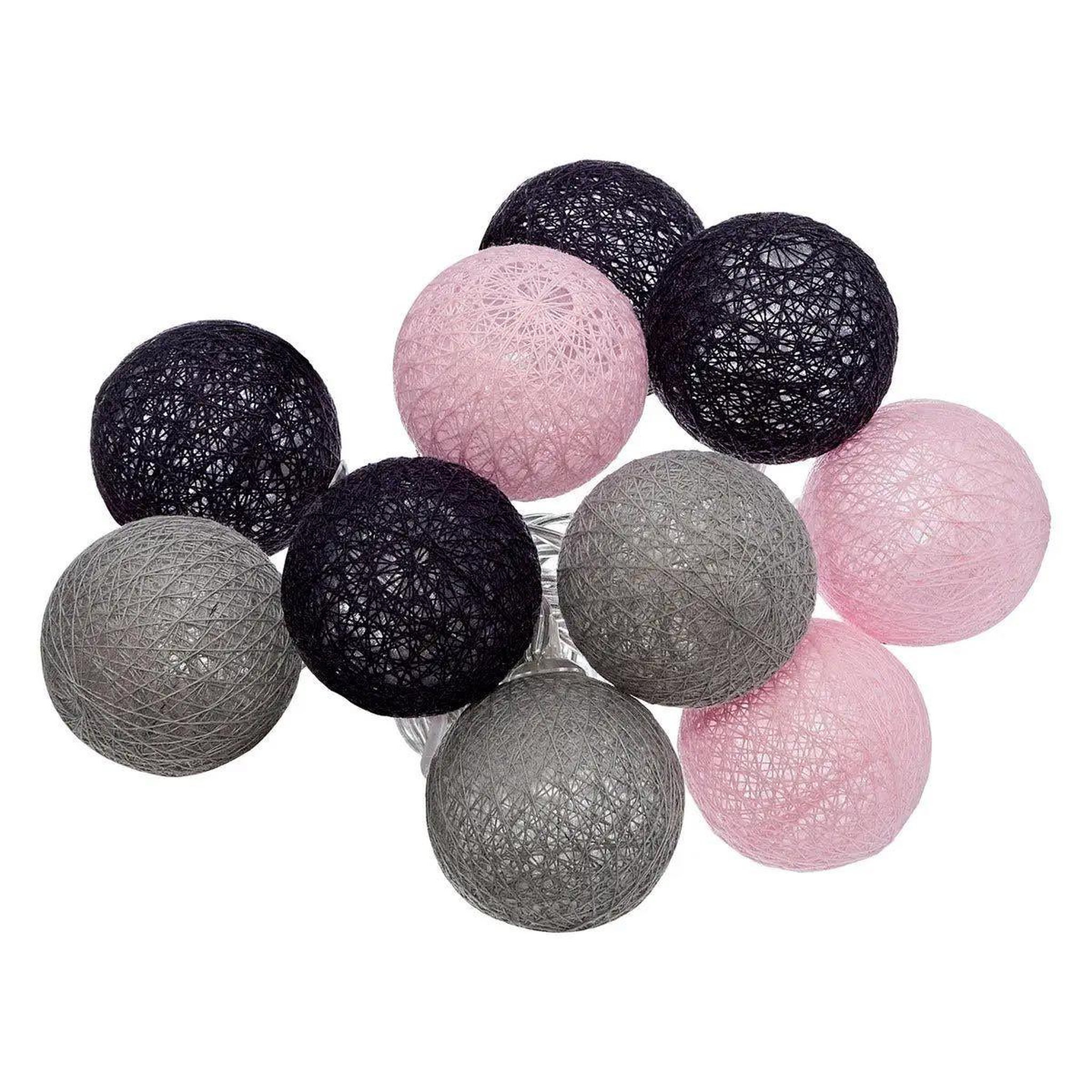 ATMOSPHERA Guirlande led 10 boules  pinky  165cm multicolore