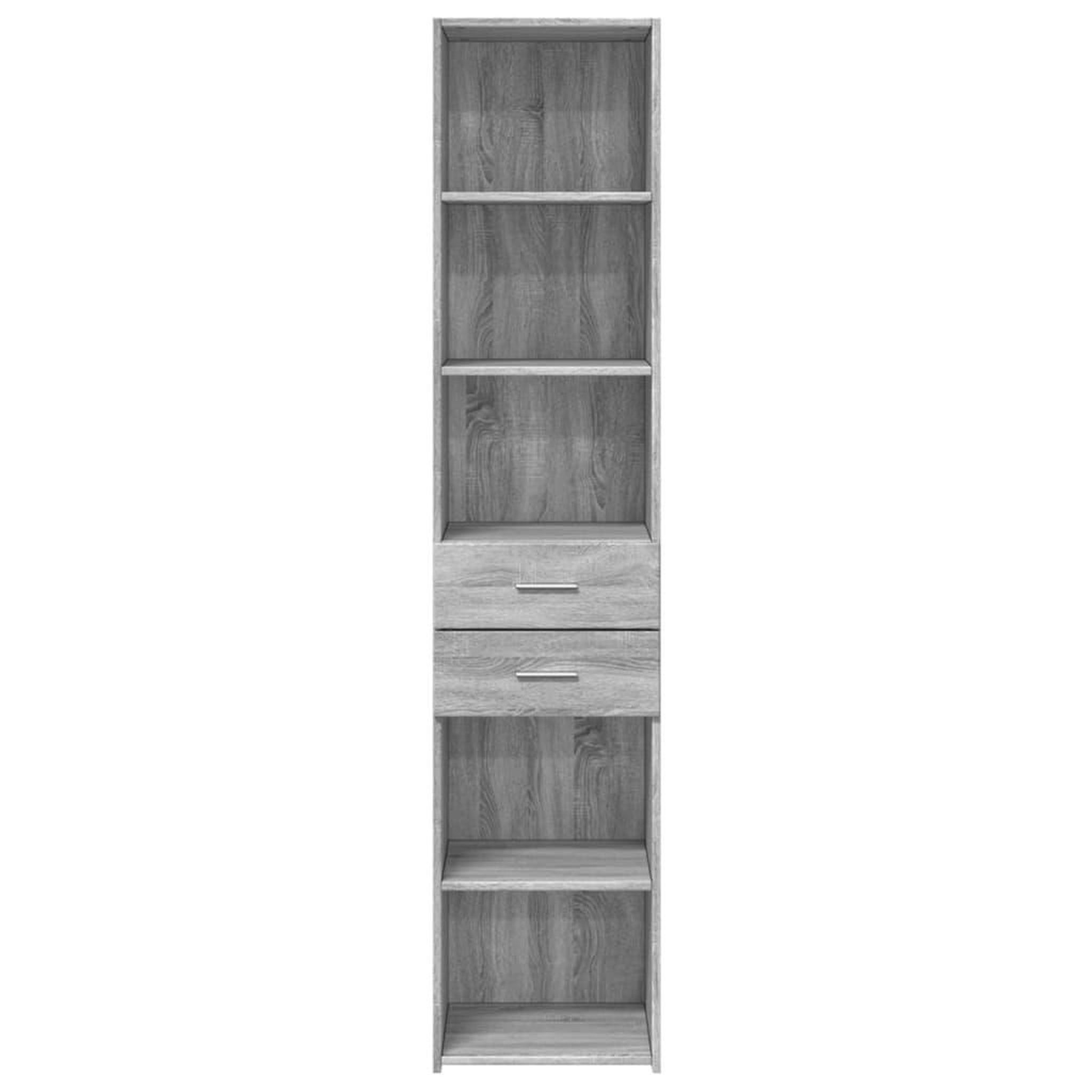 Voir la diapositive 4 : VIDAXL Buffet haut sonoma gris 40x42,5x185 cm bois d'ingenierie