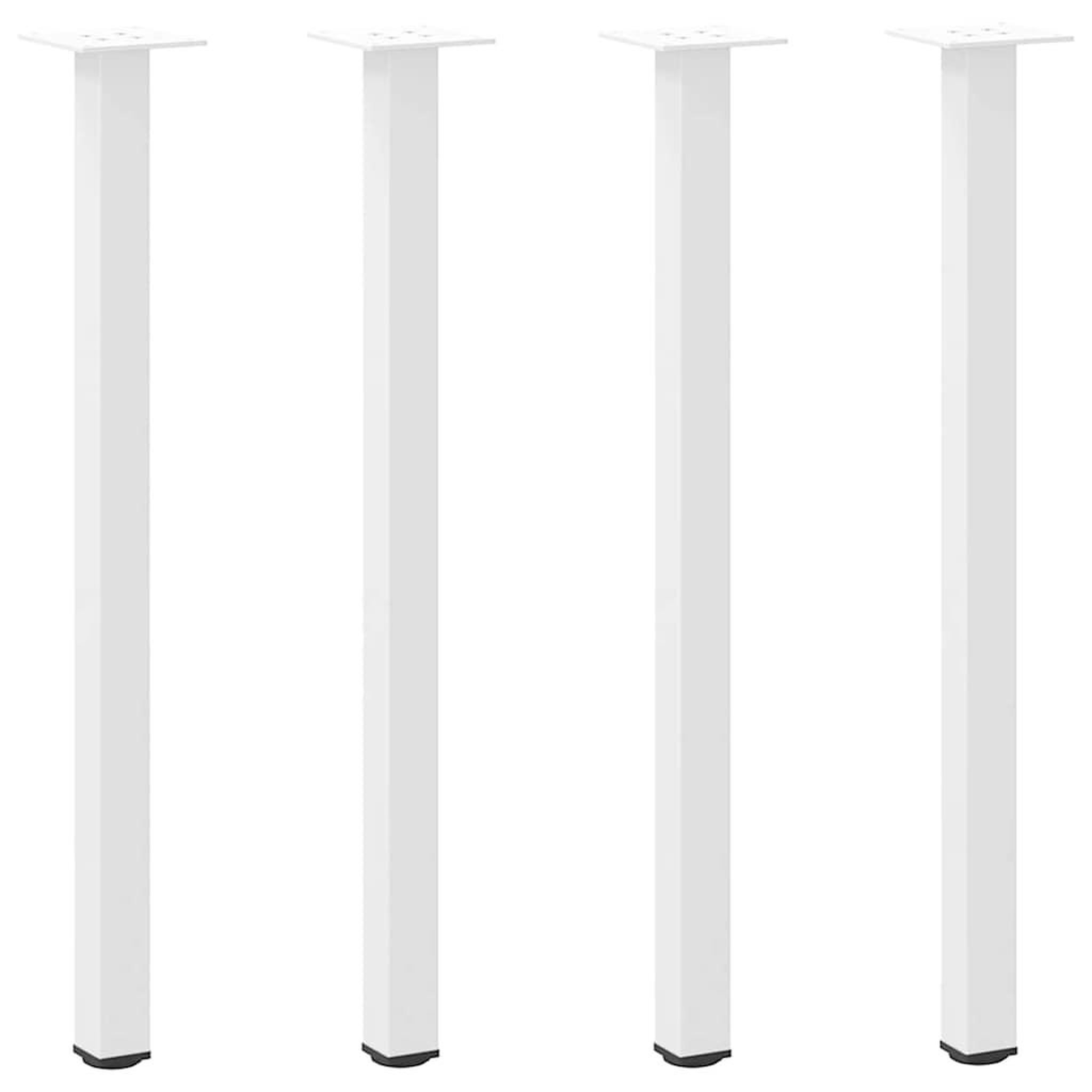 Voir la diapositive 2 : VIDAXL Pieds de table basse 4 pcs blanc 72-74 cm acier