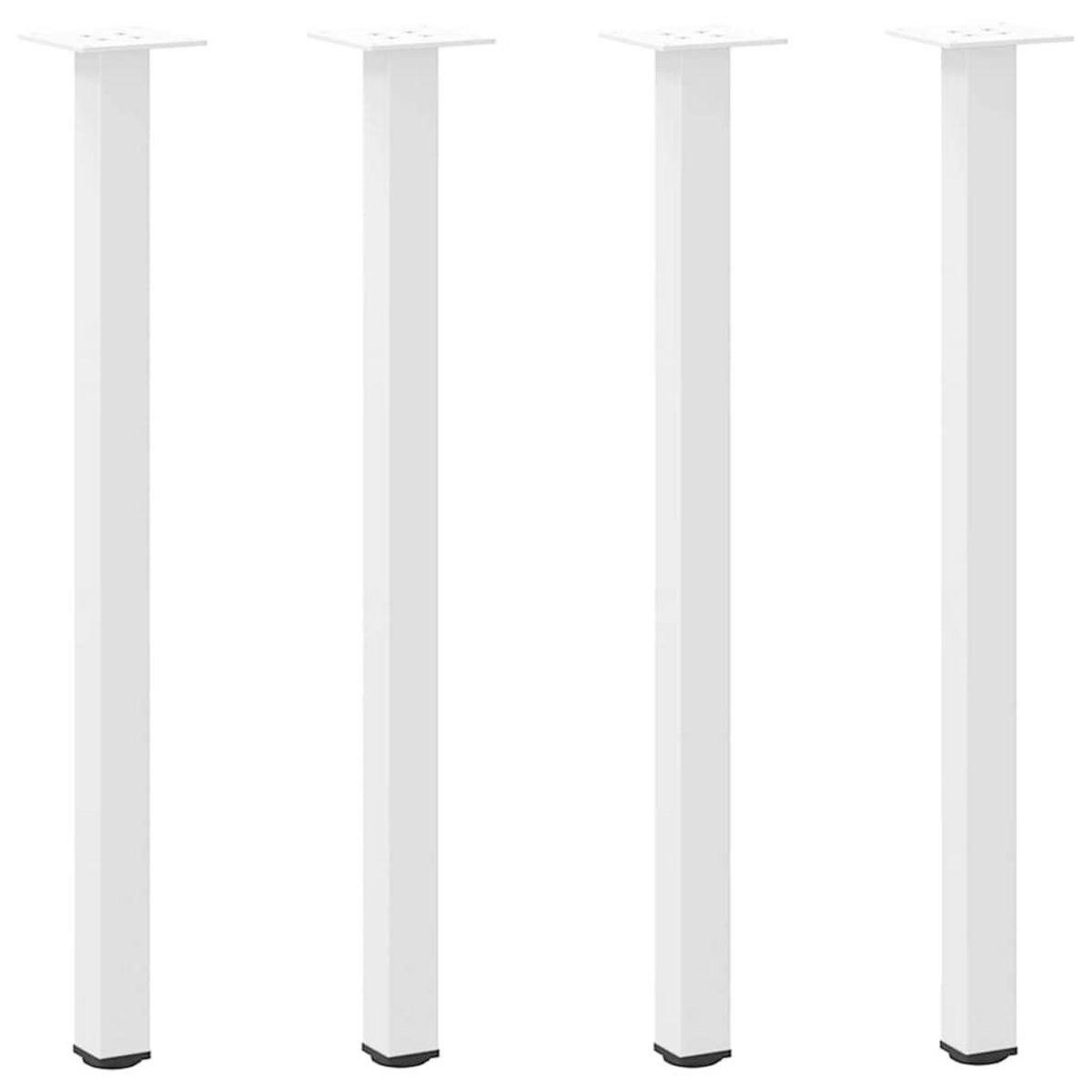VIDAXL Pieds de table basse 4 pcs blanc 72-74 cm acier