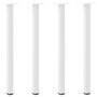 Voir la diapositive 2 : VIDAXL Pieds de table basse 4 pcs blanc 72-74 cm acier