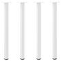 Voir la diapositive 2 : VIDAXL Pieds de table basse 4 pcs blanc 72-74 cm acier