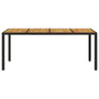 Voir la diapositive 4 : VIDAXL Table de jardin et dessus en bois d'acacia noir resine tressee