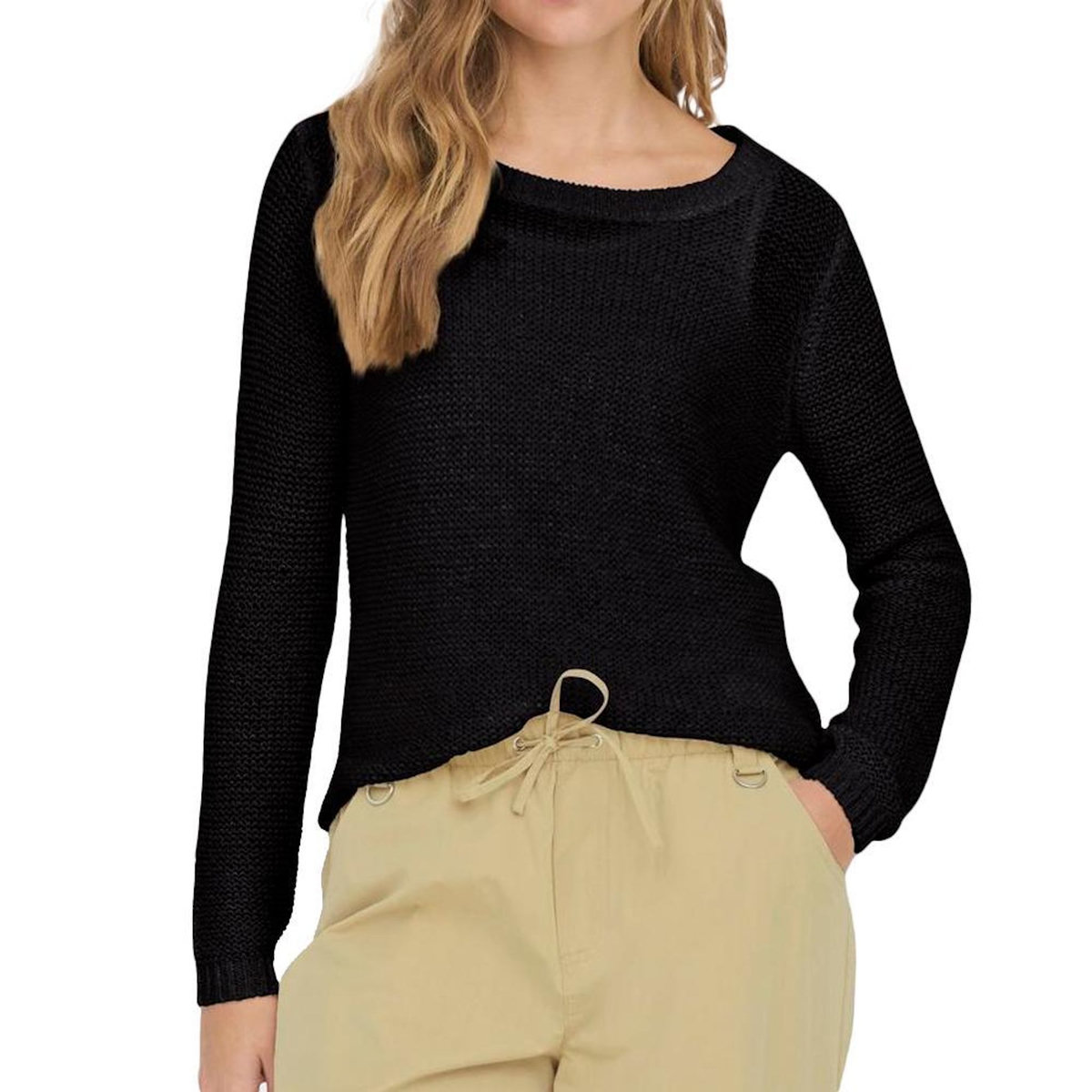 JACQUELINE DE YONG Pull Noir Femme JDY Solid
