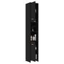 Voir la diapositive 4 : VIDAXL Armoire de salle de bain Noir 30x30x183,5 cm Bois d'ingenierie