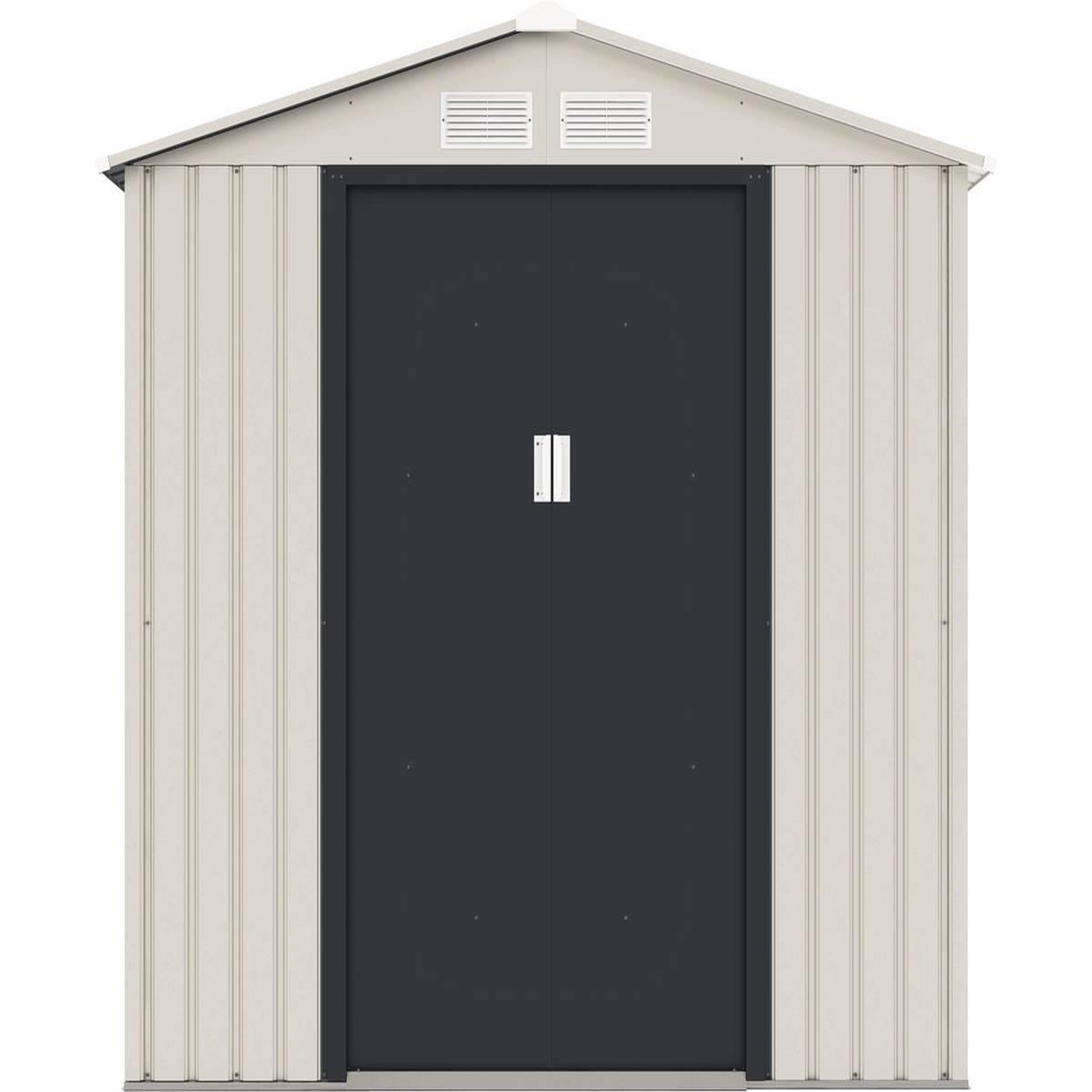 Voir la diapositive 4 : Habitat et Jardin Abri de jardin métal  nebraska  - 2.71 m² - beige/gris anthracite
