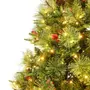 VIDAXL Sapin de Noël pre-eclaire et pommes de pin vert 195cm PVC et PE
