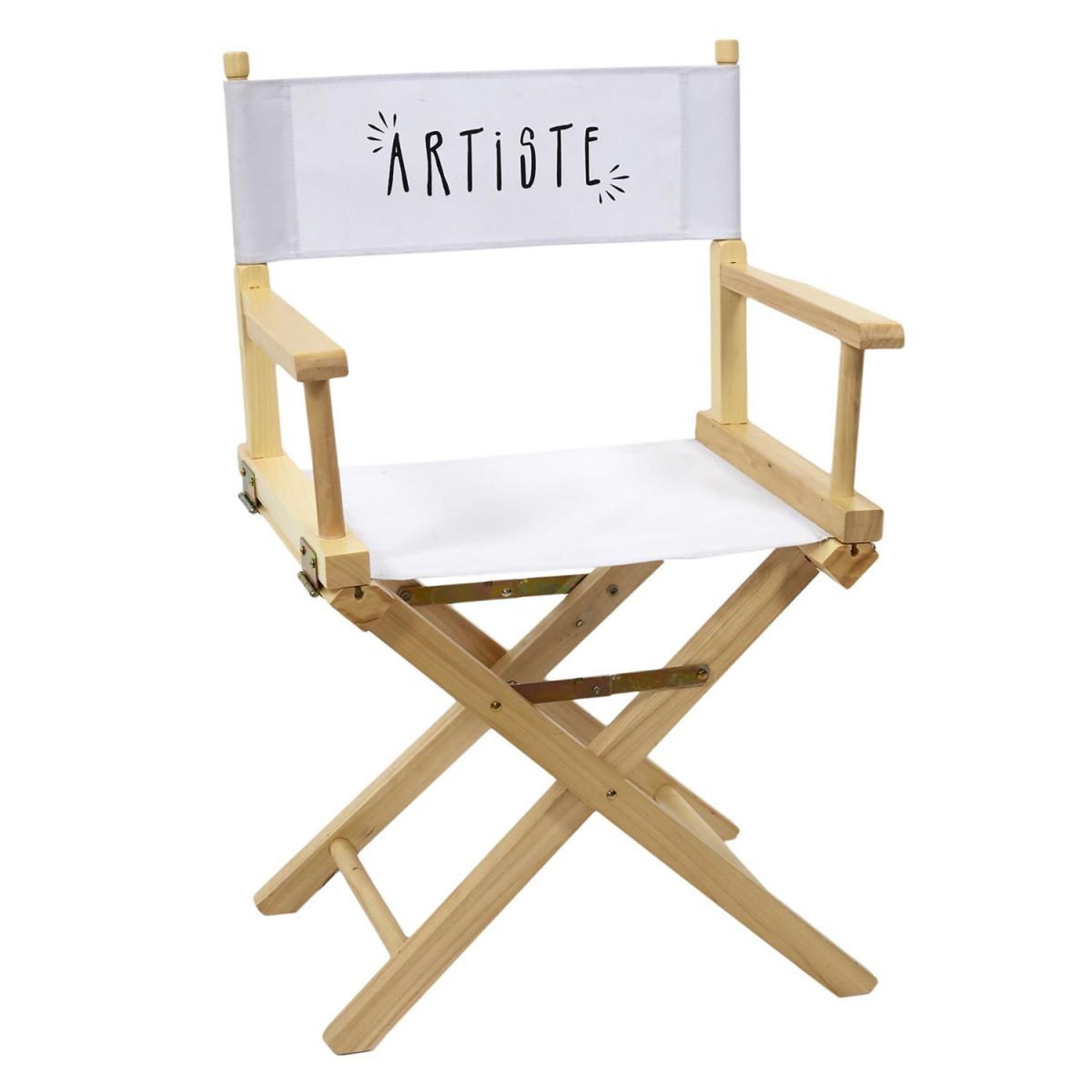 The Home Deco Factory Chaise de bureau  artiste  83cm blanc & naturel