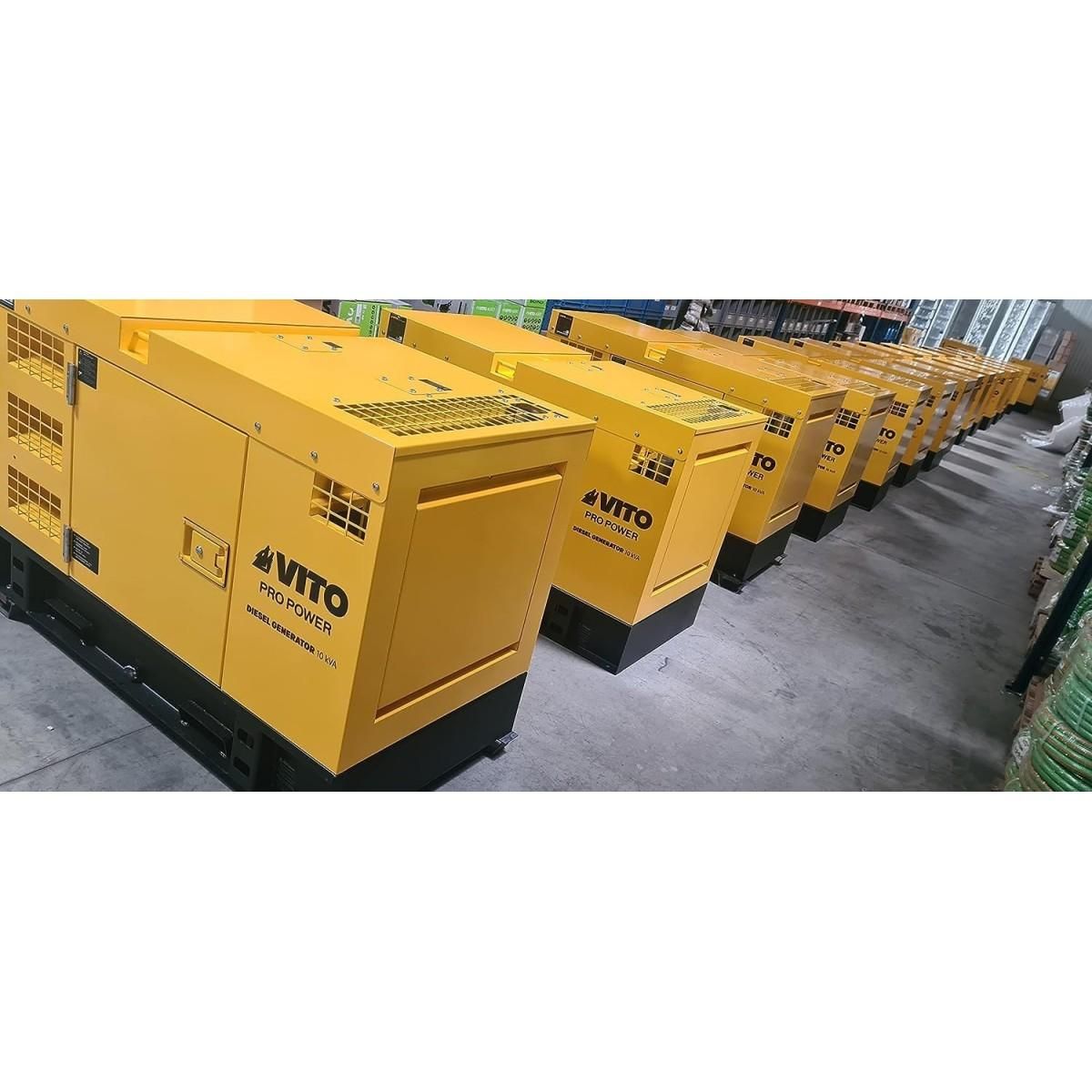 VITO Groupe électrogène 40kVA Diesel Triphasé et Monophasé AVR ATS Démarrage Automatique Autonomie 10h Silencieux VITO