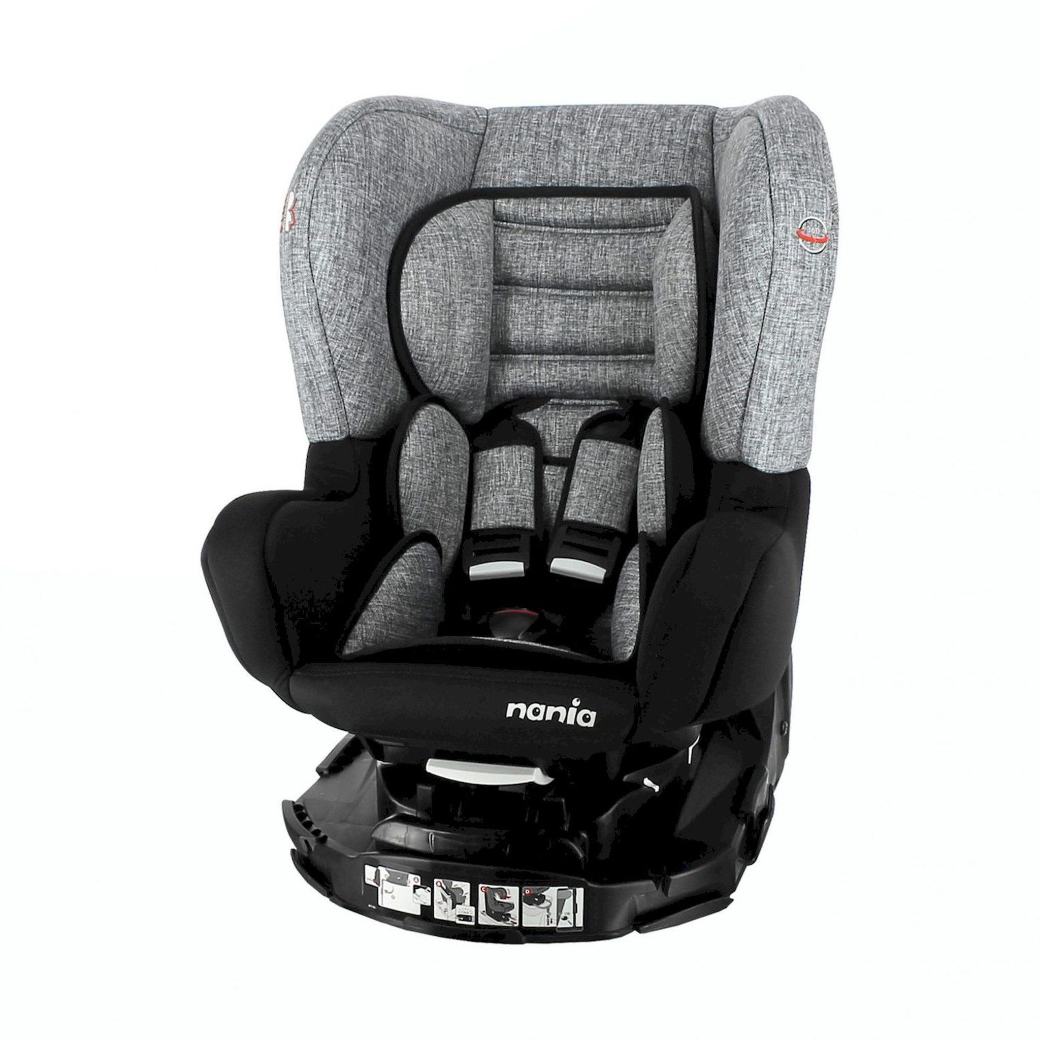 Voir la diapositive 1 : NANIA Siège auto pivotant 360° groupe 0+/1 REVO  Nania Silver