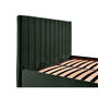 Voir la diapositive 4 : BEST MOBILIER Klimt - lit coffre - 160x200 - en velours - sommier inclus