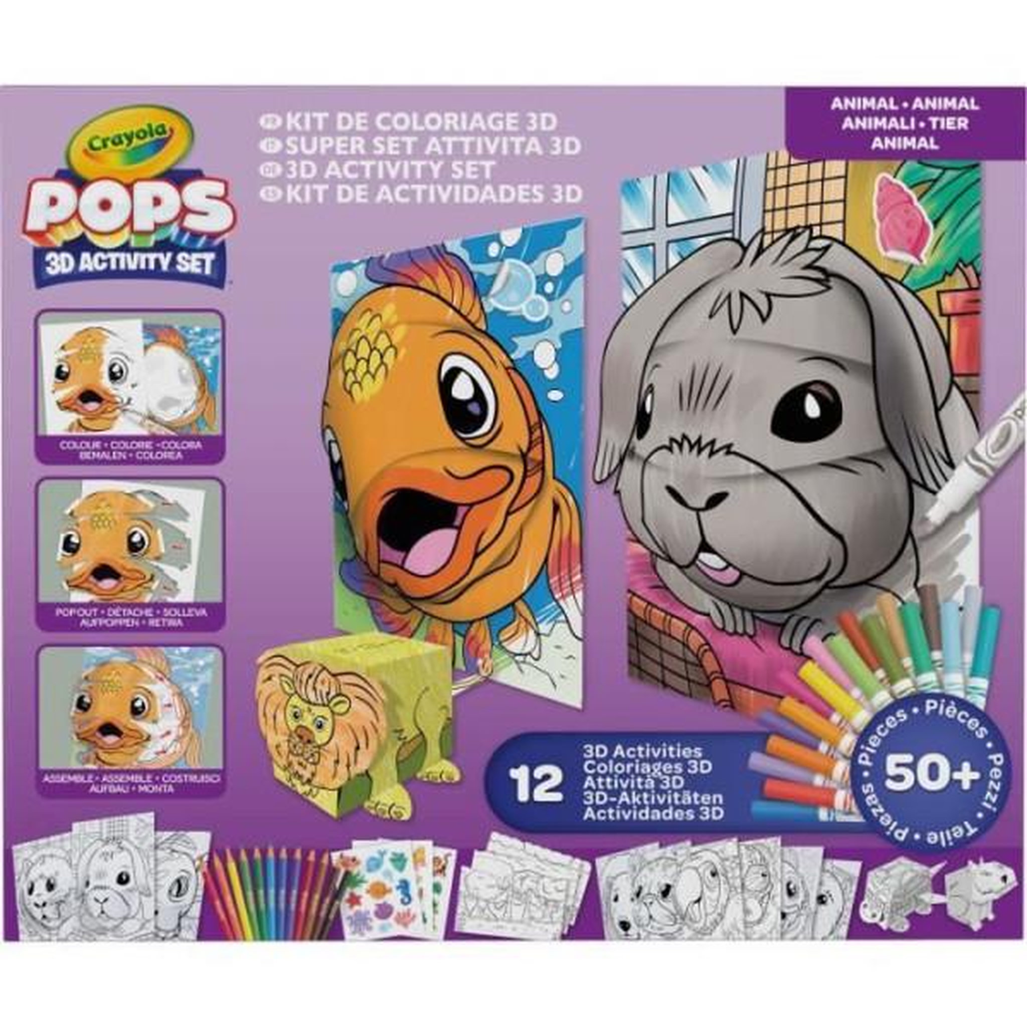 Crayola Créatif - crayola - pops 3d color pops gift set - plus de 12 activités en 3d! Des 6 ans