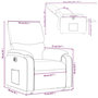 Voir la diapositive 6 : VIDAXL Fauteuil inclinable electrique gris clair tissu