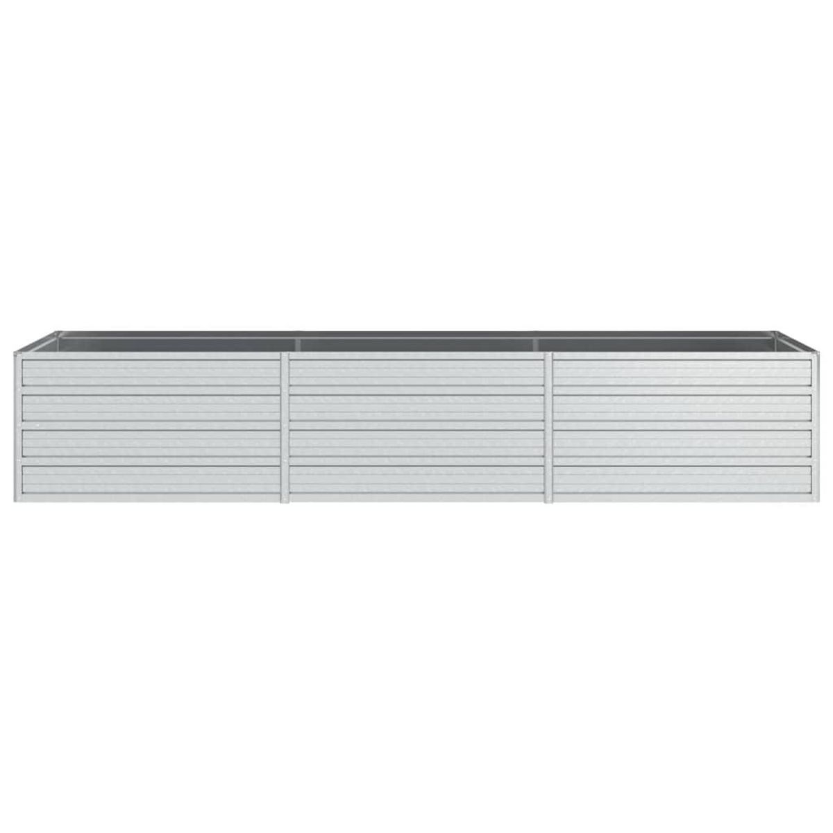 VIDAXL Lit sureleve de jardin 240x80x45 cm Acier galvanise Argente