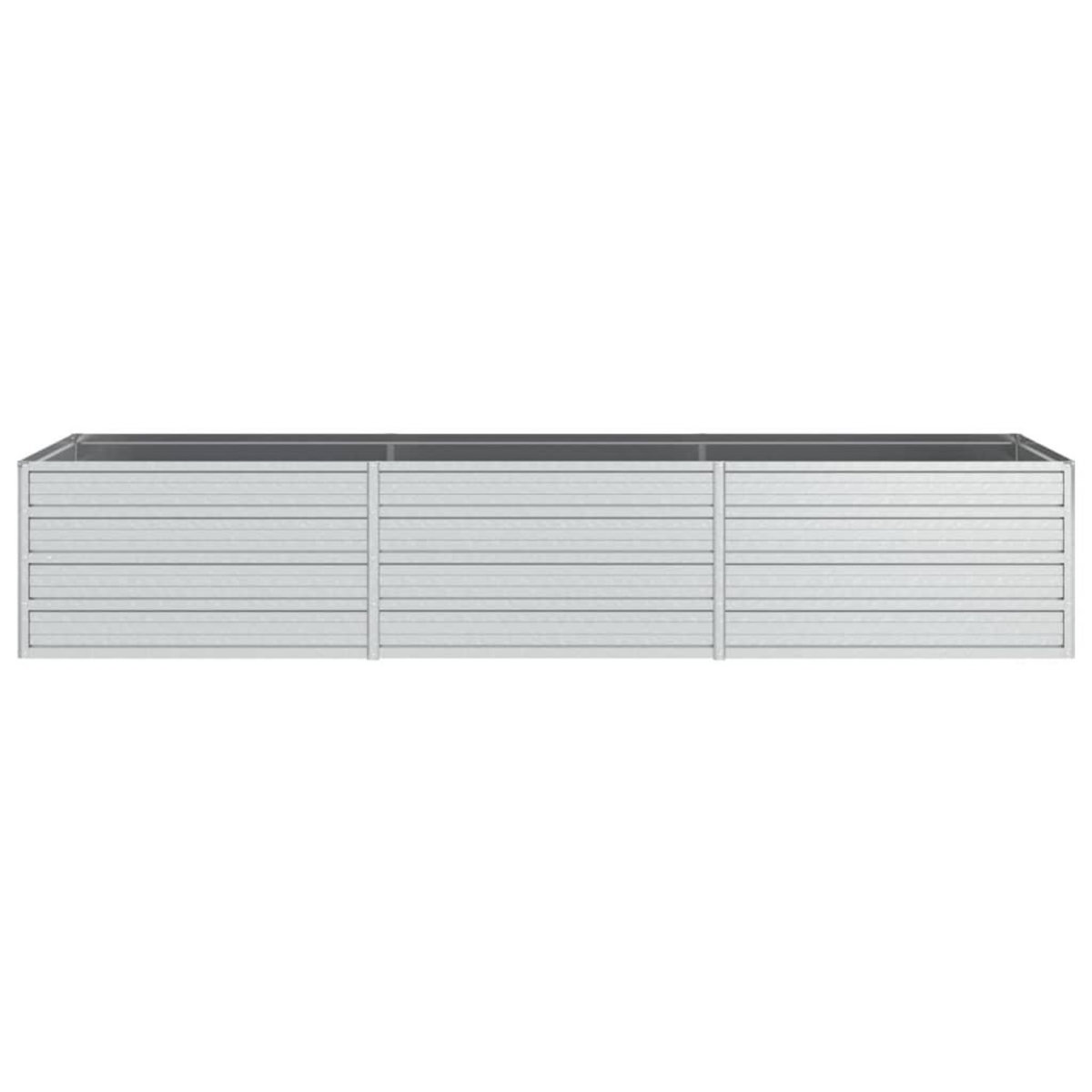 VIDAXL Lit sureleve de jardin 240x80x45 cm Acier galvanise Argente